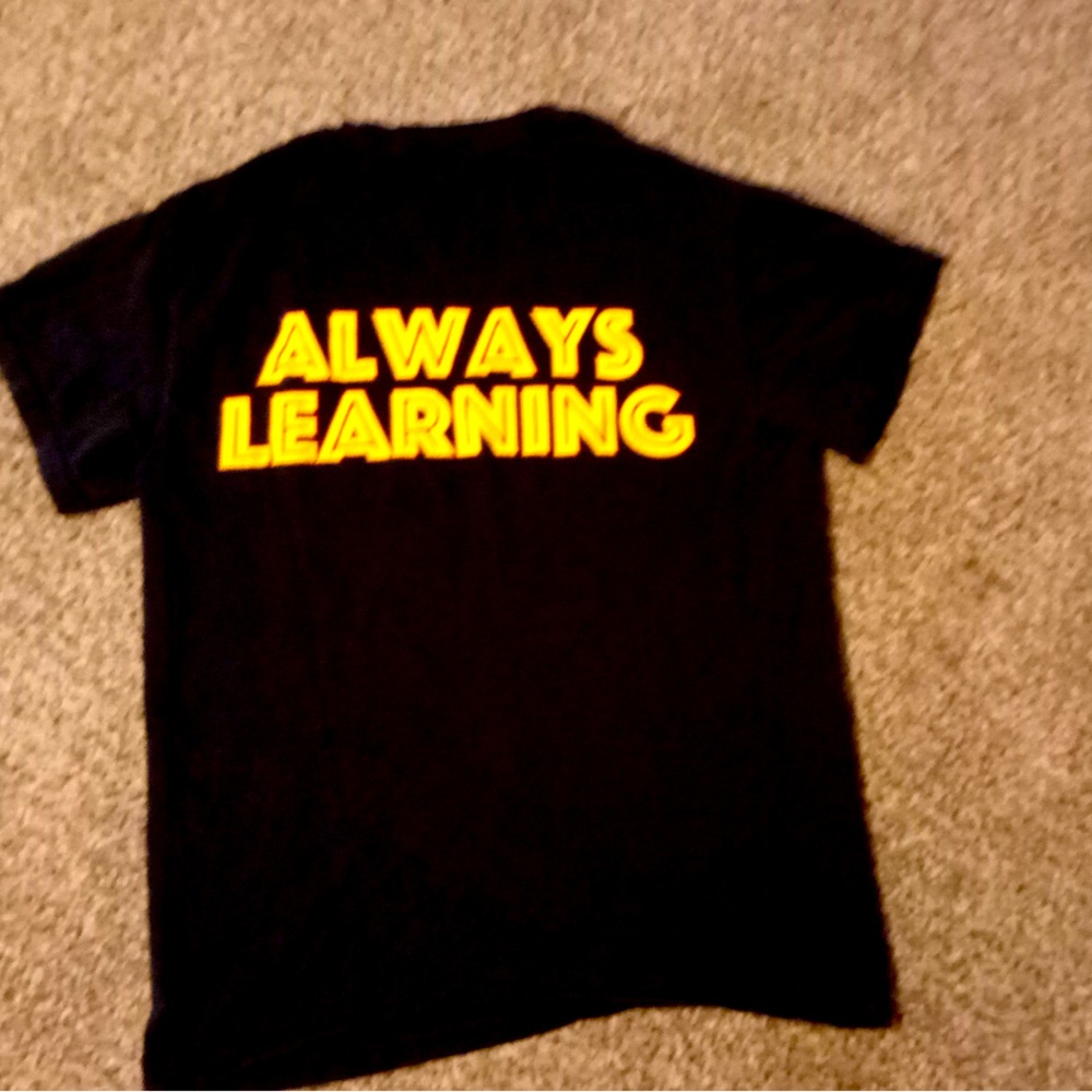 Size S “ALWAYS LEARNING” InspireU T-Shirt